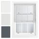 FURNISHED Grey Faux Wood Venetian Blinds 50mm Easy Fit Trimmable Child Safe Home Office Window Blinds, 195cm x 150cm