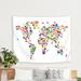 East Urban Home Michael Tompsett - Art Pause Dogs Map of the World Map Tapestry in White | 26 H x 36 W in | Wayfair