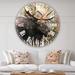 East Urban Home Open Season Moose - Oversized Traditional Wall Clock Metal in Gray | 23 H x 23 W x 1 D in | Wayfair