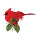 The Holiday Aisle® Cardinal Hanging Figurine Ornament Fabric in Red | 4 H x 2 W x 5 D in | Wayfair 6A4A4E26B19A424493754F7BF8CB7E63