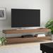 Wade Logan® Thane TV Stand for TVs up to 78" Wood/Glass in White | 19.9 H in | Wayfair WDLN3222 44473058