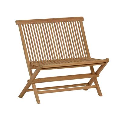 MiaMöbel Teak Bank/Klappbank 120cm Massivholz Teak Modern