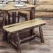Loon Peak® Glacier Country Collection Lodge Pole Pine Bench Wood in Brown | 18 H x 48 W x 20 D in | Wayfair 91E0D3C6CB8B45209C824808496E6B65