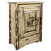 Loon Peak® Tustin 1 Door Accent Cabinet Wood in Brown/Green | 31 H x 24 W x 13 D in | Wayfair 77BE02004B424F0DB3984A70DE686096