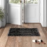 White 24 x 0.75 in Area Rug - Kelly Clarkson Home Emma Handmade Tufted Black/Area Rug Recycled P.E.T./Wool | 24 W x 0.75 D in | Wayfair