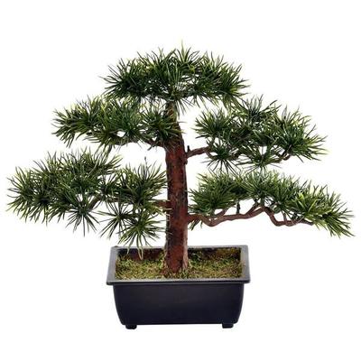 Vickerman 588666 - 10" Potted Guest Greeting Bonsai Pine (TA192510) Unlit Bonsai Tree