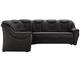 Cavadore Ecksofa Bensil mit Federkern / Polsterecke in Kunstleder / 265 x 94 x 215 / Lederoptik Grau