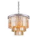 Elegant Lighting Sydney 20 Inch 9 Light Mini Chandelier - 1201D20PN-GT/RC