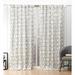 Nicole Miller Hexa Geometric Print Hidden Tab/Rod Pocket Top Light Filtering Curtain Panel Pair Polyester in White/Brown | 84 H in | Wayfair