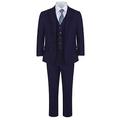 Boys 5 Piece Wedding Navy Blue Pageboy Suits (14 Years)