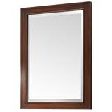 Avanity Brentwood Modern & Contemporary Beveled Wall Mirror Metal in Brown/Red | 32 H x 24 W x 1.5 D in | Wayfair BRENTWOOD-M24-NW