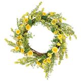 Vickerman 610527 - 24" Yellow Sunflower Wreath (FY195024) Home Office Flower Wreath