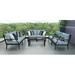 Madison 5 Piece Sectional Seating Group w/ Cushions Metal in Black kathy ireland Homes & Gardens by TK Classics | Outdoor Furniture | Wayfair