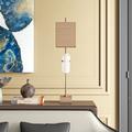 John-Richard 34" Table Lamp Alabaster/Metal in Brown | 34.25 H x 8 W x 8 D in | Wayfair JRL-9711