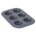 BergHOFF International Gem 6 Cup Non-Stick Cupcake Pan Steel in Gray | 1 H x 11.5 W in | Wayfair 3990007