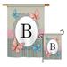 Breeze Decor Butterflies A Initial Garden Friends Bugs & Frogs Impressions Decorative Vertical 2-Sided Flag Set in Brown | 28 H x 18.5 W in | Wayfair