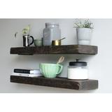 Loon Peak® Kylee Reclaimed Barn Wood Solid Wood Bracket Shelf Wood in Brown | 3 H x 24 W x 11 D in | Wayfair 0F49CD5FCA3247319A99DC63215FB6CA