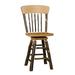 Loon Peak® Waloo Panel Back 24" Swivel Bar Stool Wood in Brown | 43 H x 18 W x 18 D in | Wayfair 2F8658CD8AE74474BB1DD790EB332A91