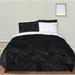 House of Hampton® Tramel Pintuck Plush Complete Comforter Set Polyester/Polyfill/Microfiber in Black | Twin | Wayfair