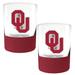 Oklahoma Sooners 2-Pack 14oz. Rocks Glass Set with Silcone Grip