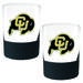 Colorado Buffaloes 2-Pack 14oz. Rocks Glass Set with Silcone Grip