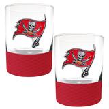 Tampa Bay Buccaneers 2-Pack 14oz. Rocks Glass Set with Silcone Grip