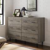 Modern Wood 6-Drawer Buffet in Grey Wash - Walker Edison BU52SV6DGW