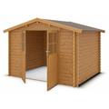 Abri de jardin Honos - bois marron - 7 m² - Bois Foncé