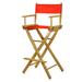 Casual Home Folding Director Chair w/ Canvas Solid Wood in Orange/Brown | 45.5 H x 23 W x 19 D in | Wayfair CHFL1215 33418009