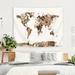 East Urban Home Michael Tompsett - Art Pause Map of the World Map Watercolor Tapestry in White | 51 H x 60 W in | Wayfair