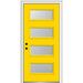 Verona Home Design 4-Lite Spotlight Painted Fiberglass Smooth Prehung Front Entry Door Metal | 32 W in | Wayfair ZZ346917R