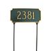 Montague Metal Products Inc. Princeton 1-Line Wall Address Plaque Metal | 7 H x 15.75 W x 0.38 D in | Wayfair TSL-5-BRS-W