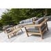 OASIQ Maro 6 Piece Teak Deep Sunbrella Seating Group w/ Cushions Wood/Natural Hardwoods/Teak in Gray | 24.75 H x 99.5 W x 37.5 D in | Outdoor Furniture | Wayfair