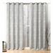 Nicole Miller Turion Floral Room Darkening Blackout Grommet Top Curtain Panel Pair Polyester in Gray | 96 H in | Wayfair EN7030-02 2-96G