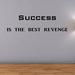 Winston Porter Success Is the Best Revenge Vinyl Encouraging Quotes Wall Decal Vinyl in Black/Gray | 8 H x 30 W in | Wayfair