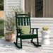 Rosecliff Heights Beda Classic Porch Outdoor Rocking Solid Wood Chair in Green | 45 H x 28 W x 31 D in | Wayfair D0D247AB14D84BD998A6217BC29DED22