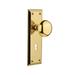Nostalgic Warehouse New York Plate w/ Decorative Keyhole & New York Door Knob Brass in Yellow | 7 H x 2.25 W in | Wayfair 711965