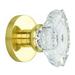 Knoxx Hardware Calvert Crystal Double Dummy Door Knob w/ Round Rosette Brass/Crystal in Yellow | 2.5 H x 2.5 W in | Wayfair BP7XCT-DD-PB