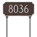 Montague Metal Products Inc. Double Sided Lawn Princeton Address Sign Plaque w/ Stakes Metal | 7.25 H x 15.75 W x 0.38 D in | Wayfair TSH-5-SBG-LS