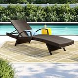 Wade Logan® Billur 79.25" Long Reclining Single Chaise Wicker/Rattan in Brown | 15 H x 27.5 W x 79.25 D in | Outdoor Furniture | Wayfair