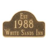 Montague Metal Products Inc. Historical Arch Wall Address Plaque, Wood | 10 H x 15.75 W x 0.32 D in | Wayfair PCS-30-SG-W