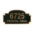 Montague Metal Products Inc. Chesterfield 2-Line Wall Address Plaque, Wood | 8 H x 16 W x 0.32 D in | Wayfair PCS-143S-HGS-W