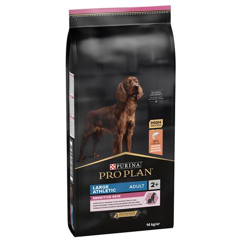 Sparpaket: 2x14kg Purina Pro Plan Large Athletic Adult Sensitive Skin Lachs Hundetrockenfutter