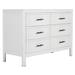 David Francis Furniture Aruba 6 Drawer Double Dresser Wood/Wicker/Rattan in Black | 34.5 H x 48 W x 20 D in | Wayfair EB2140-S101-H301
