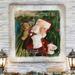 The Holiday Aisle® 'Time for Santa' Painting Canvas/Paper, Glass in Green | 10 H x 10 W in | Wayfair 71D4927A75F940BE98C6D458838B748A