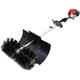 SHIOUCY Gas Power Sweeper Broom Artificial Grass 2.3HP, 1700W, 52cc 2 Stroke gas/oil Mixture, Hand Held Power Sweeper Driveway Turf Snow