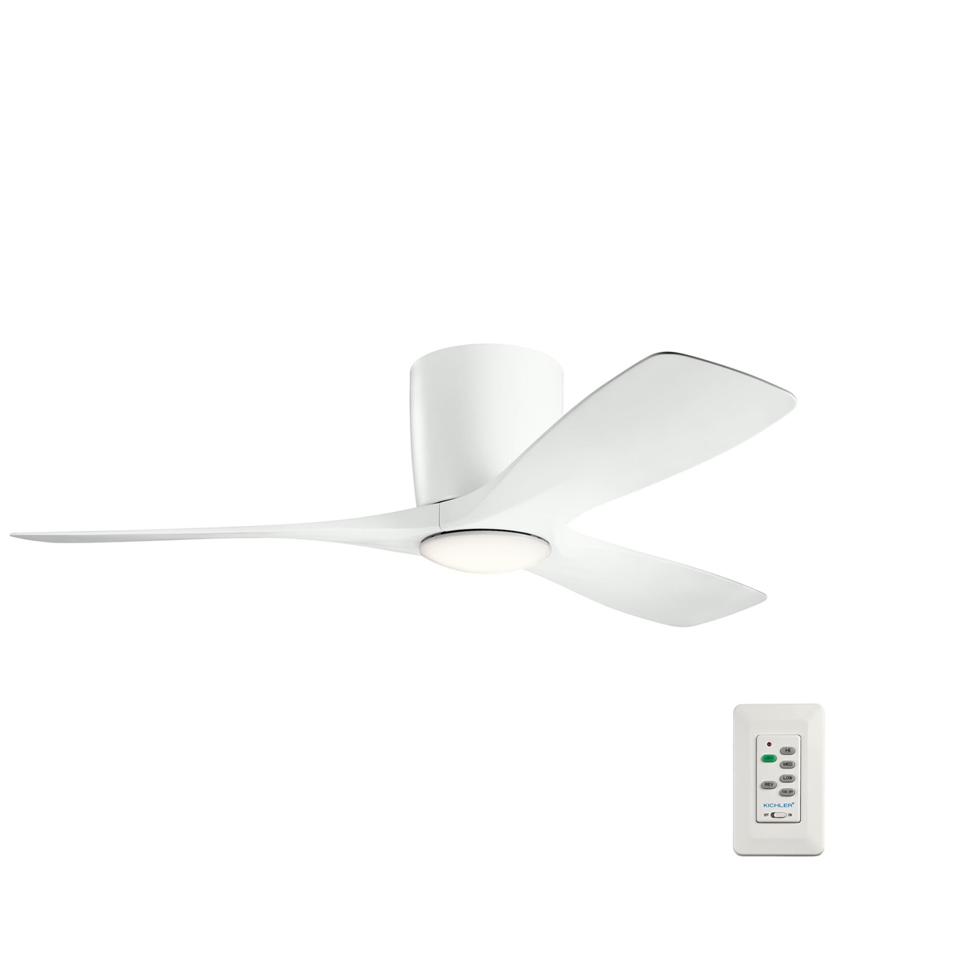 Kichler Lighting Volos 48 Inch Flush Mount Fan with Light Kit - 300032MWH