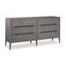 Brownstone Furniture Palmer 6 Drawer Double Dresser Wood in Brown/Gray | 35 H x 70 W x 18 D in | Wayfair PL102