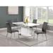 Orren Ellis Blythe Extendable Dining Table Wood/Glass in Brown/Gray/White | 29.94 H in | Wayfair B92542D20763447CB582BD550940B7FA