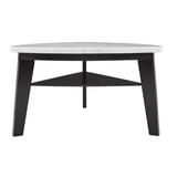 Wrought Studio™ Napoli Counter Height Dining Table Wood in Black/Brown/White | 36 H x 60 W x 60 D in | Wayfair 4D1A0DBECA7B468B87CB10BEF0F3F8FC